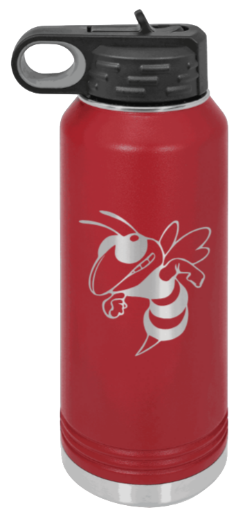 Hornet - 32oz Water Bottle Laser Engraved- Maroon