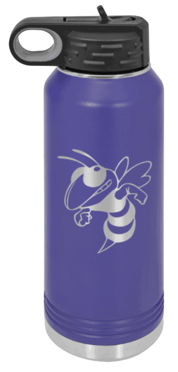 Hornet - 32oz Water Bottle Laser Engraved- Purple