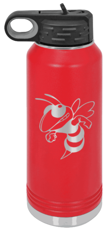 Hornet - 32oz Water Bottle Laser Engraved- Red
