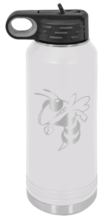 Hornet - 32oz Water Bottle Laser Engraved- White