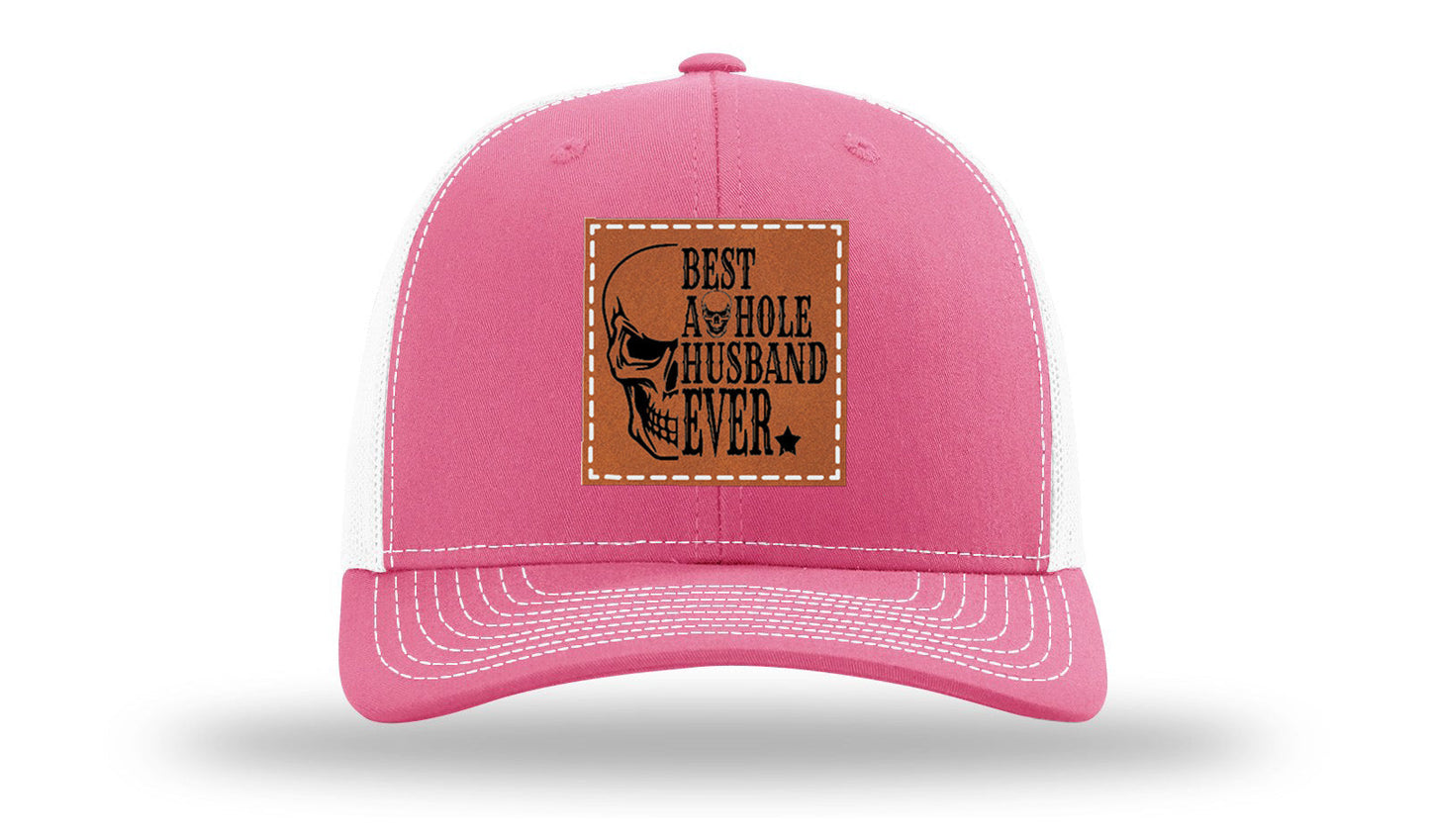 Best Asshole Husband Ever Leather Patch Richardson 112 Hat