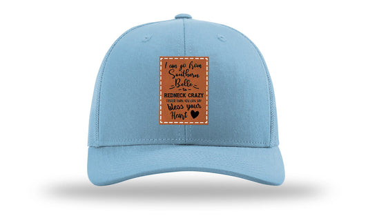 Southern Belle To Redneck Crazy Leather Patch Richardson 112 Hat