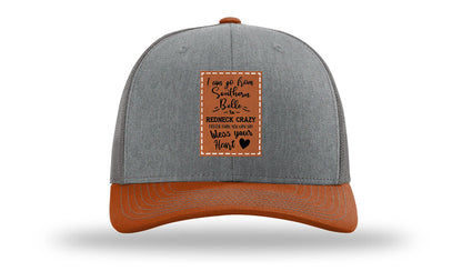 Southern Belle To Redneck Crazy Leather Patch Richardson 112 Hat