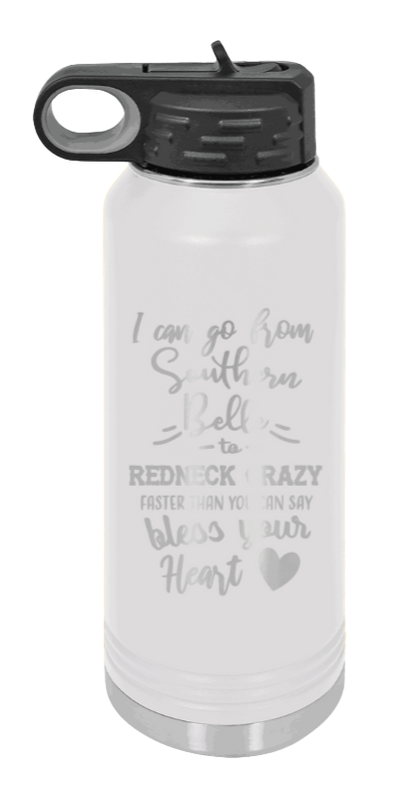 Southern Belle To Redneck Crazy - 32oz Mug Laser Engraved- White