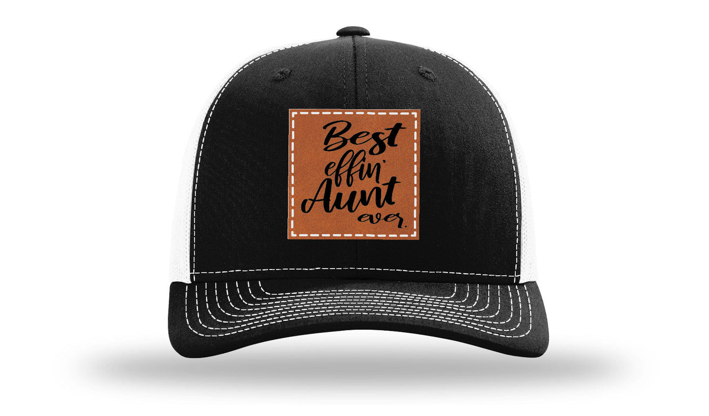 Best Effin Aunt Ever Leather Patch Richardson 112 Hat