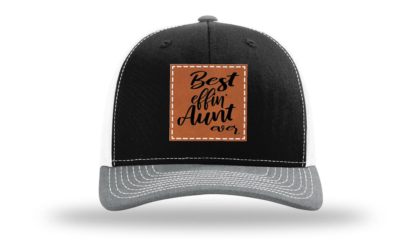Best Effin Aunt Ever Leather Patch Richardson 112 Hat