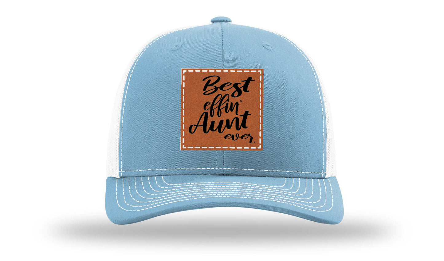 Best Effin Aunt Ever Leather Patch Richardson 112 Hat