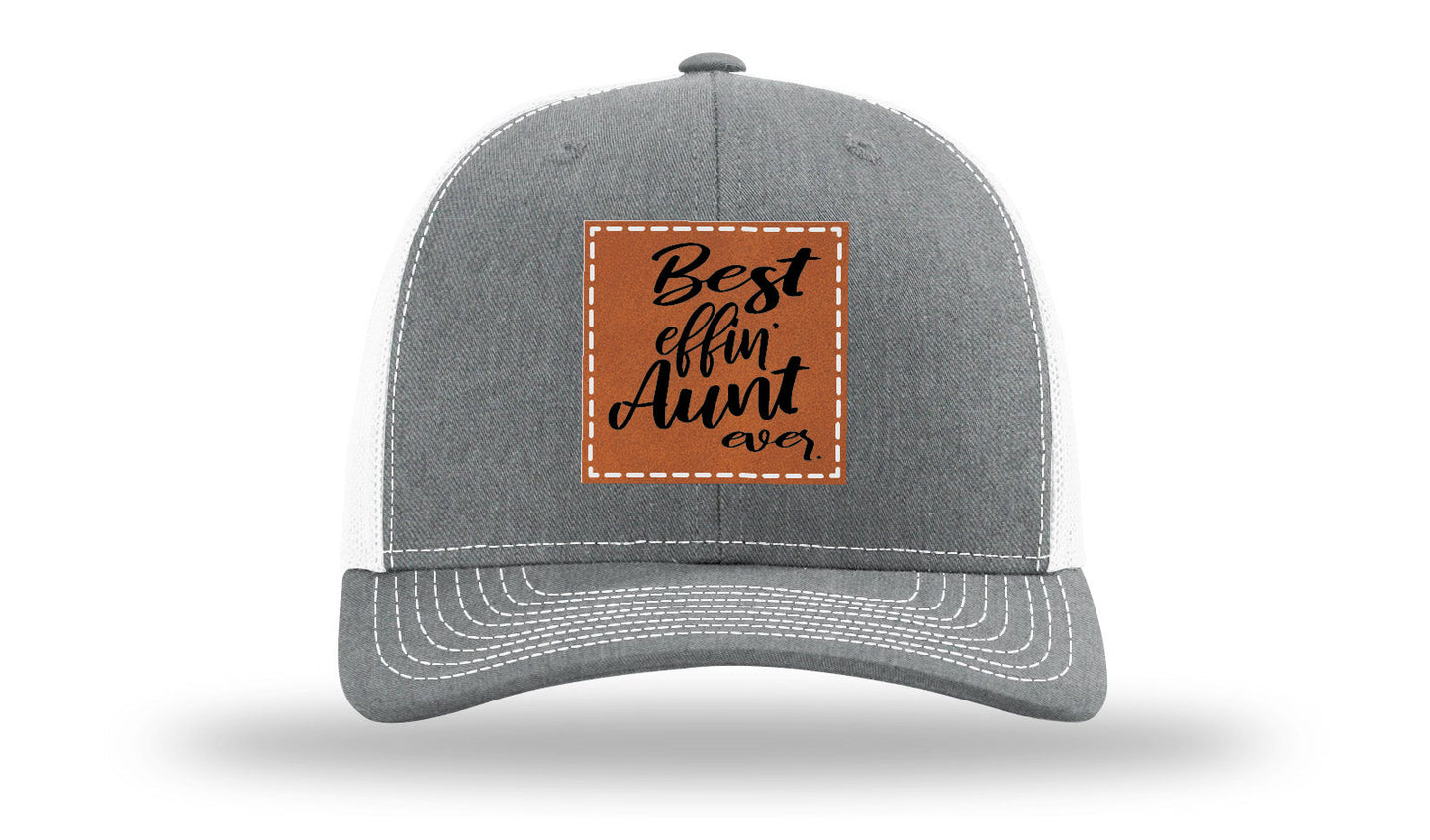 Best Effin Aunt Ever Leather Patch Richardson 112 Hat