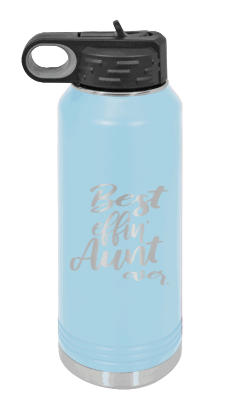 Best Effin Aunt Ever - 32oz Mug Laser Engraved- Light Blue