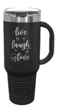 Load image into Gallery viewer, Live Laugh Love 40oz Handle Mug Laser Engraved
