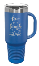 Load image into Gallery viewer, Live Laugh Love 40oz Handle Mug Laser Engraved
