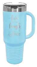 Load image into Gallery viewer, Live Laugh Love 40oz Handle Mug Laser Engraved
