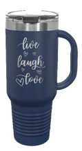 Load image into Gallery viewer, Live Laugh Love 40oz Handle Mug Laser Engraved
