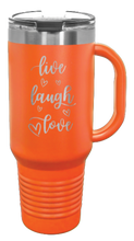 Load image into Gallery viewer, Live Laugh Love 40oz Handle Mug Laser Engraved
