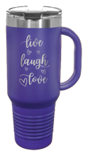 Load image into Gallery viewer, Live Laugh Love 40oz Handle Mug Laser Engraved
