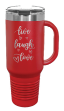 Load image into Gallery viewer, Live Laugh Love 40oz Handle Mug Laser Engraved
