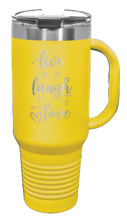 Load image into Gallery viewer, Live Laugh Love 40oz Handle Mug Laser Engraved
