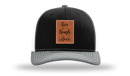 Live Laugh Love Leather Patch Richardson 112 Hat