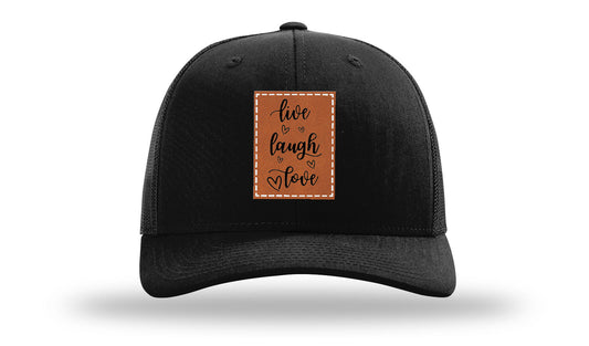 Live Laugh Love Leather Patch Richardson 112 Hat