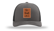 Load image into Gallery viewer, Live Laugh Love Leather Patch Richardson 112 Hat
