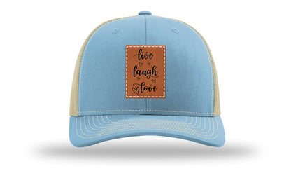 Live Laugh Love Leather Patch Richardson 112 Hat