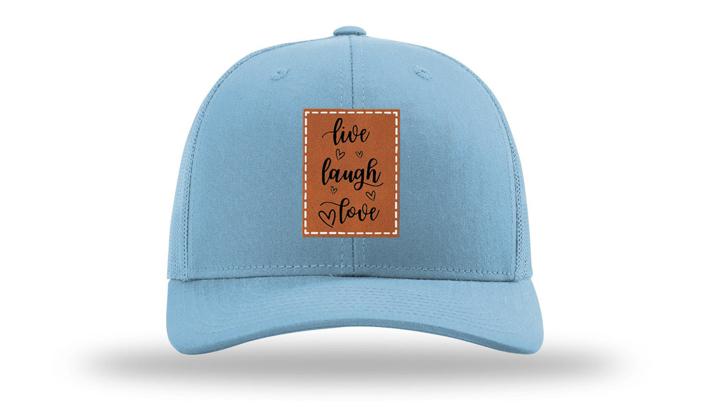 Live Laugh Love Leather Patch Richardson 112 Hat