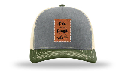 Live Laugh Love Leather Patch Richardson 112 Hat