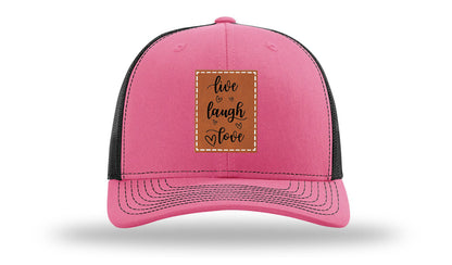 Live Laugh Love Leather Patch Richardson 112 Hat