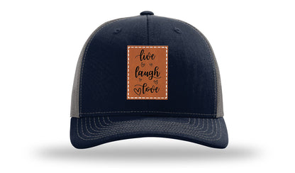 Live Laugh Love Leather Patch Richardson 112 Hat