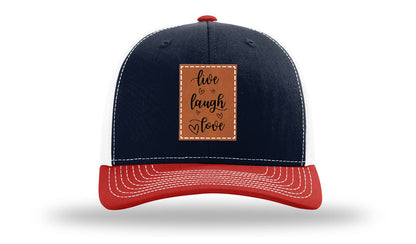 Live Laugh Love Leather Patch Richardson 112 Hat