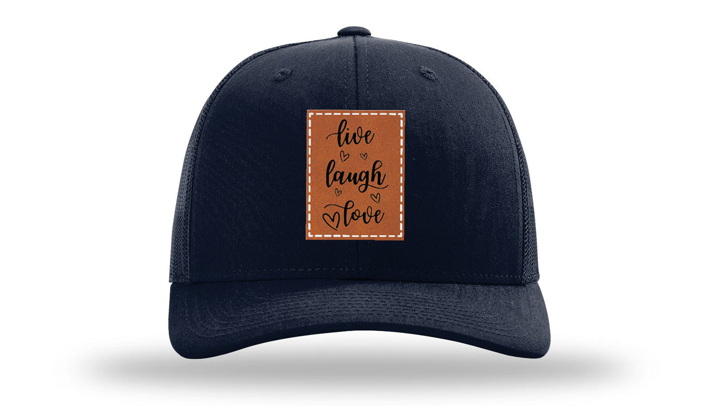 Live Laugh Love Leather Patch Richardson 112 Hat