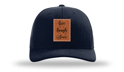 Live Laugh Love Leather Patch Richardson 112 Hat