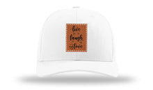 Load image into Gallery viewer, Live Laugh Love Leather Patch Richardson 112 Hat
