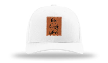 Live Laugh Love Leather Patch Richardson 112 Hat