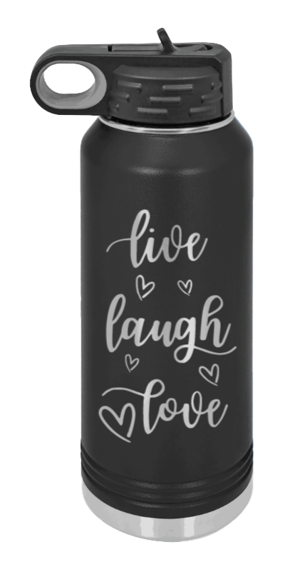 Live Laugh Love - 32oz Mug Laser Engraved- Black