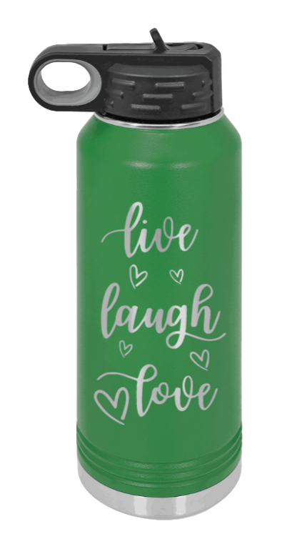 Live Laugh Love - 32oz Mug Laser Engraved- Green