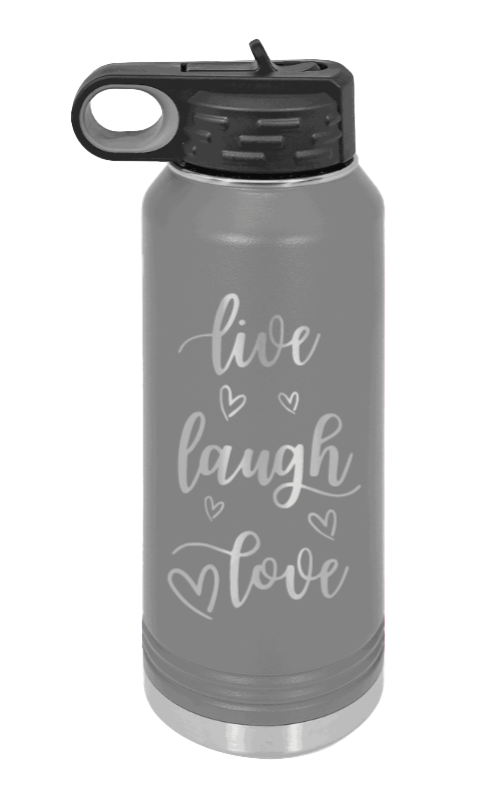 Live Laugh Love - 32oz Mug Laser Engraved- Dark Grey