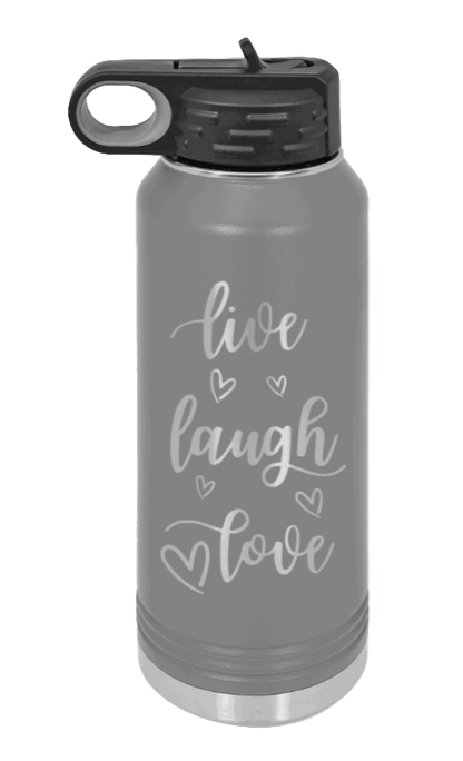 Live Laugh Love - 32oz Mug Laser Engraved- Dark Grey