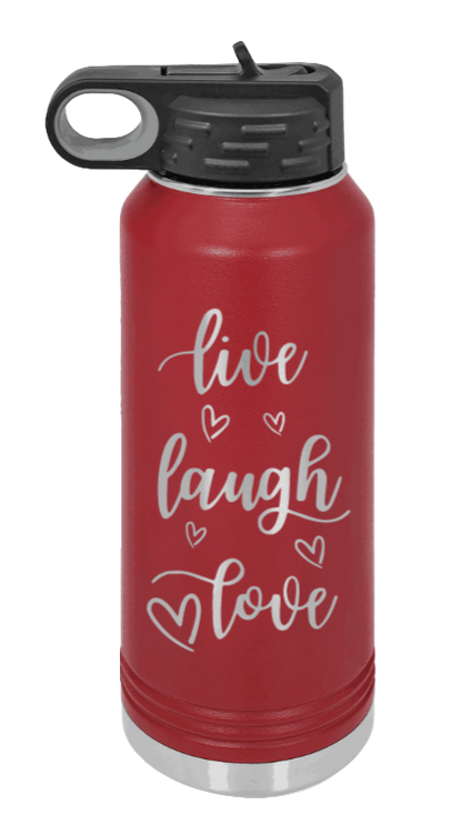 Live Laugh Love - 32oz Mug Laser Engraved- Maroon