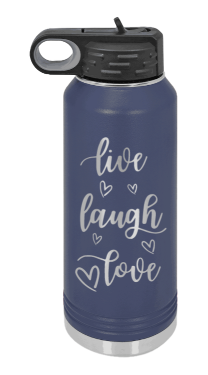 Live Laugh Love - 32oz Mug Laser Engraved- Navy