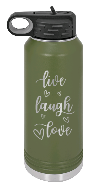 Live Laugh Love - 32oz Mug Laser Engraved- Olive