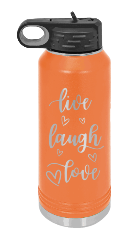 Live Laugh Love - 32oz Mug Laser Engraved- Orange