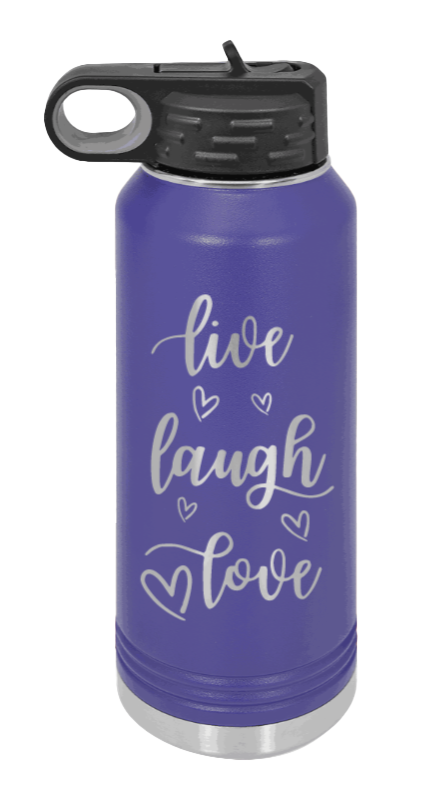Live Laugh Love - 32oz Mug Laser Engraved- Purple