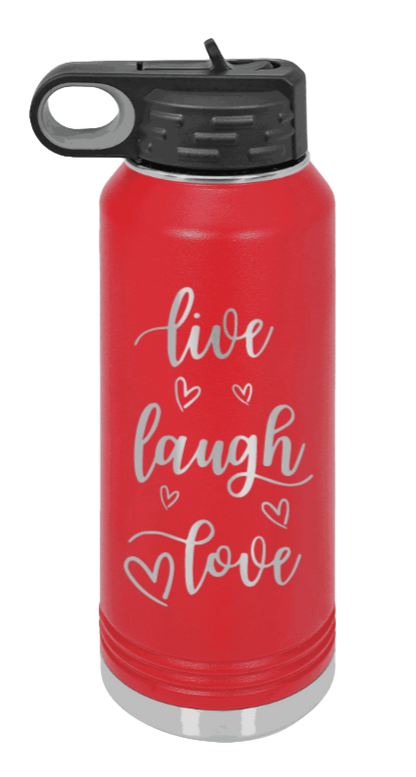 Live Laugh Love - 32oz Mug Laser Engraved- Red