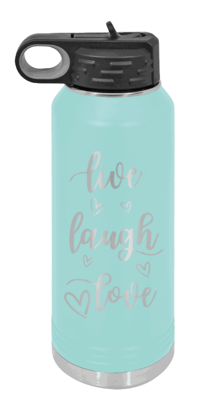 Live Laugh Love - 32oz Mug Laser Engraved- Teal