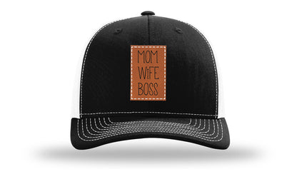 Mom Wife Boss Leather Patch Richardson 112 Hat