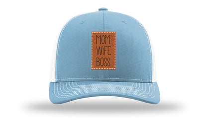 Mom Wife Boss Leather Patch Richardson 112 Hat