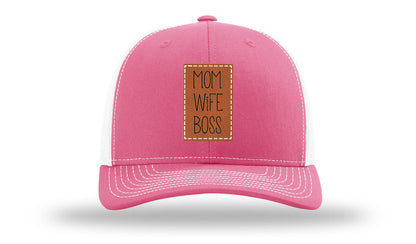 Mom Wife Boss Leather Patch Richardson 112 Hat