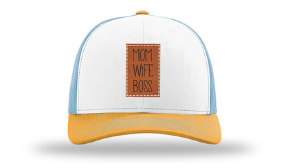 Mom Wife Boss Leather Patch Richardson 112 Hat