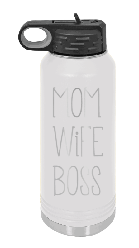 Mom Wife Boss - 32oz Mug Laser Engraved- White